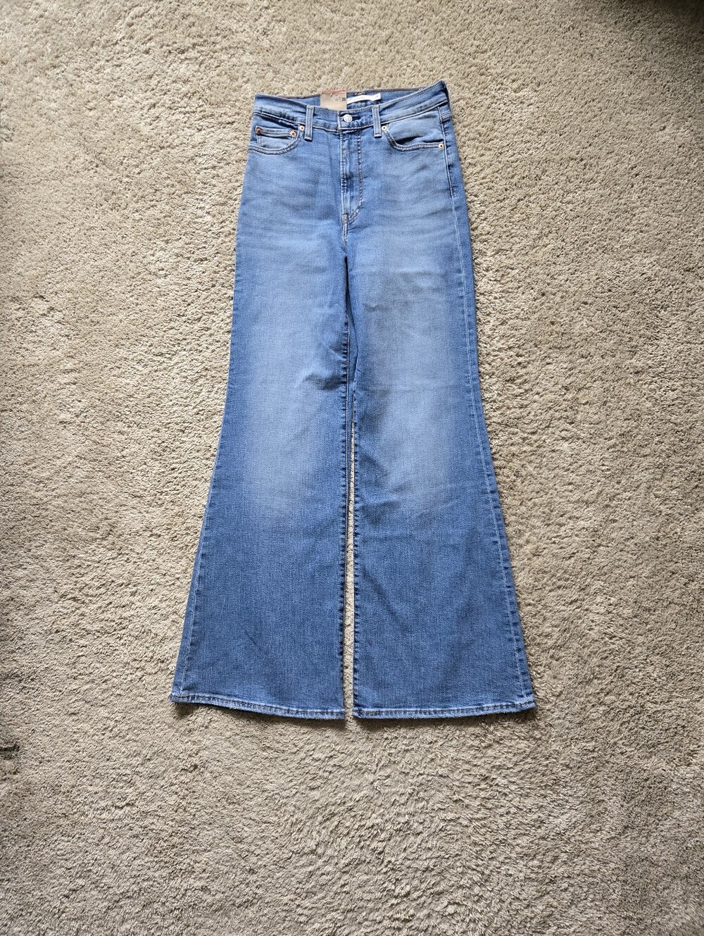Levis Ribcage Bell Jeans Womens 28 Blue High Rise Flare